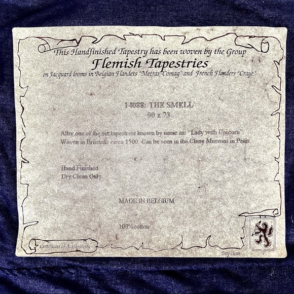 The Lady and the Unicorn Tapestry Wall Hanging - Picture 3 of 5